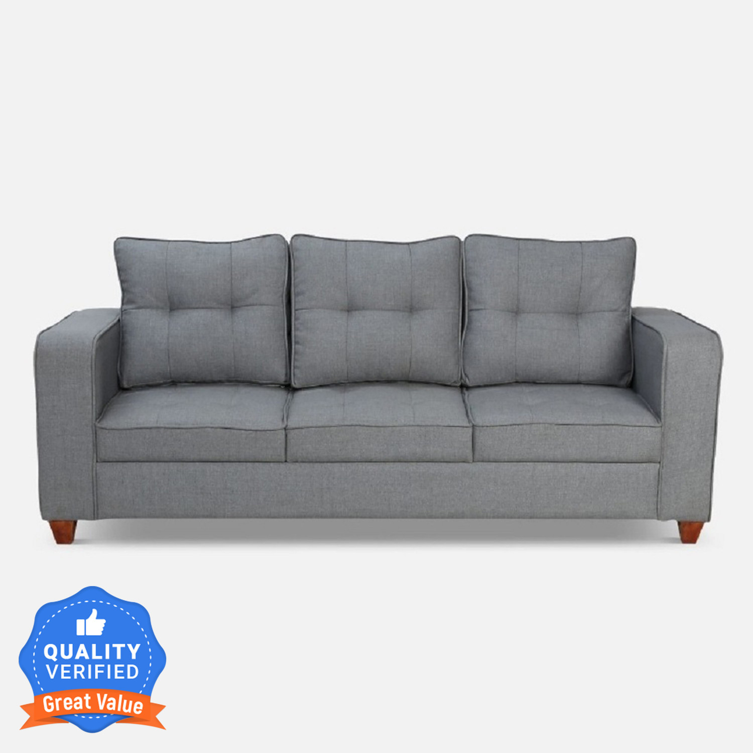 Image of Flipkart Perfect Homes Kaiyo Fabric 3 Seater Sofa