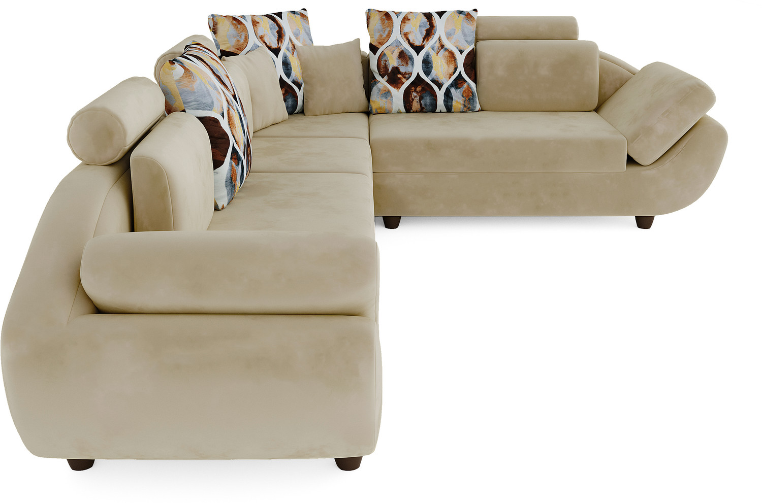 Image of Flipkart Perfect Homes Alora Fabric 6 Seater Sofa