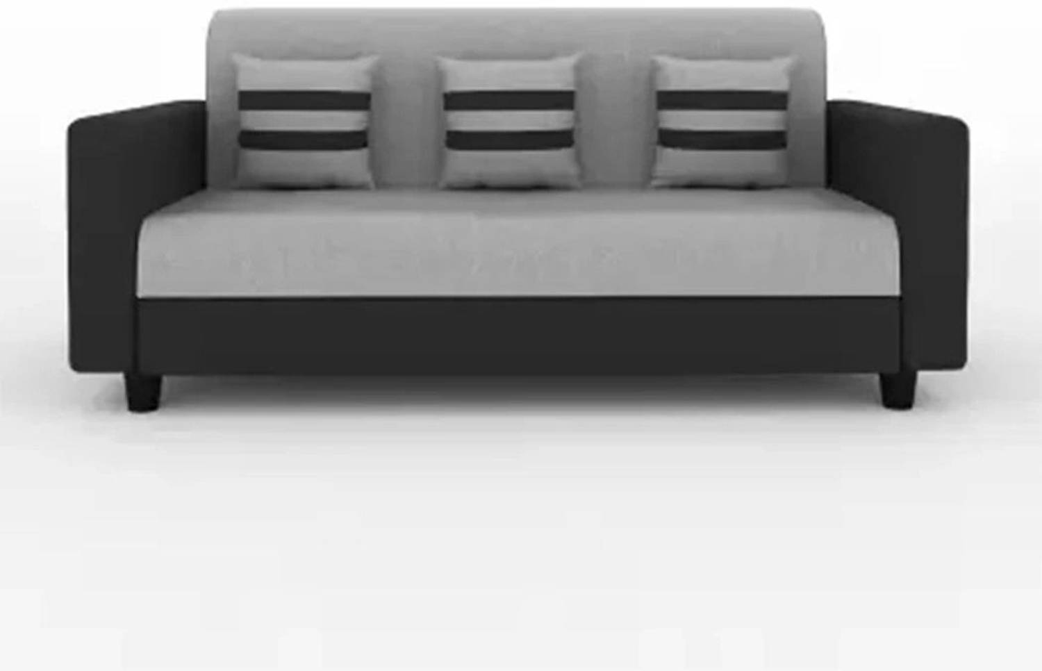 Livewell Jute Fabric 3 Seater Sofa - Image 1
