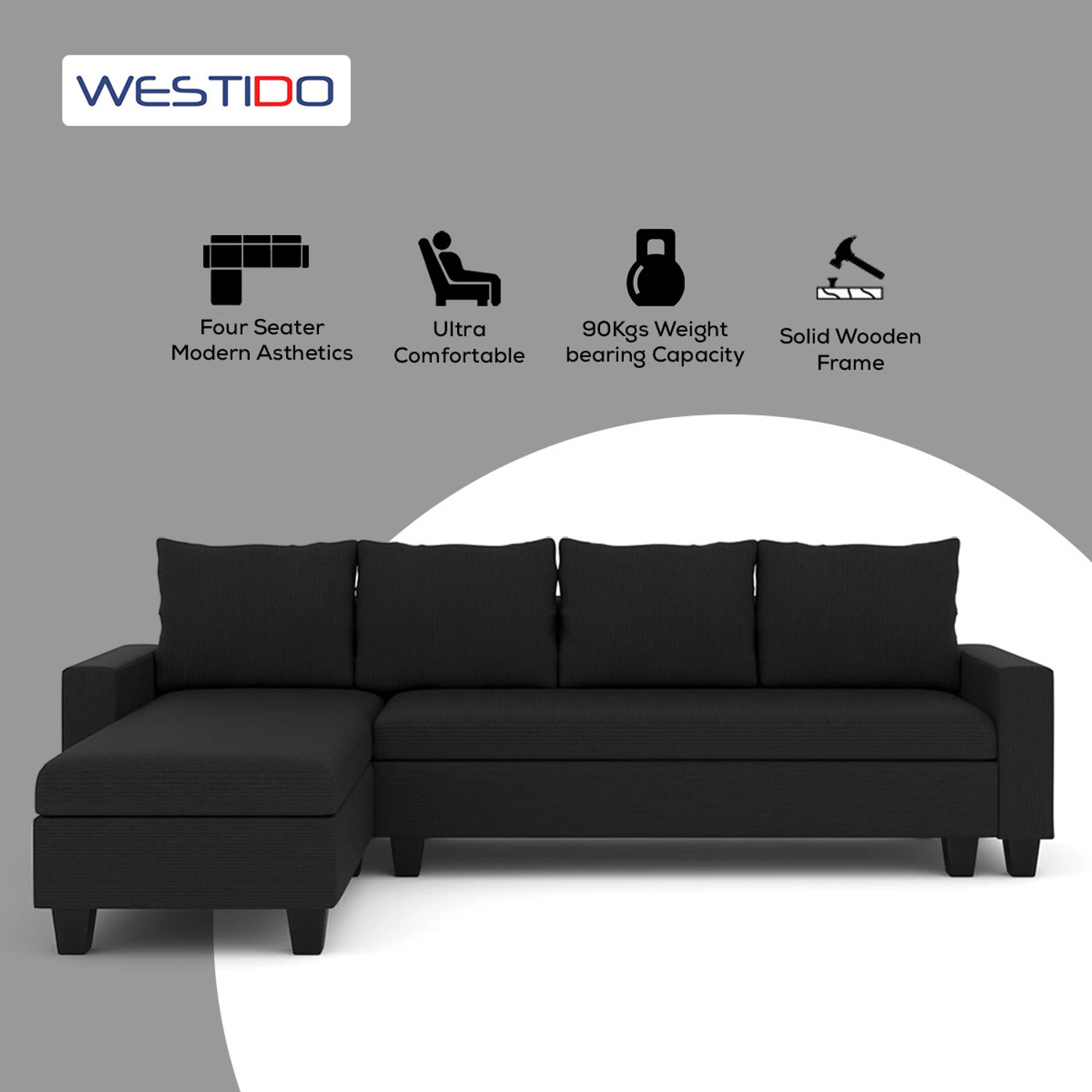 Image of WESTIDO Fabric 5 Seater Sofa