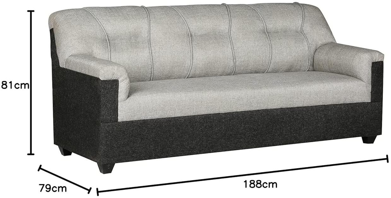 Image of WAKESURE Premium Quality Jute Fabric 3 + 1 + 1 Sofa Set