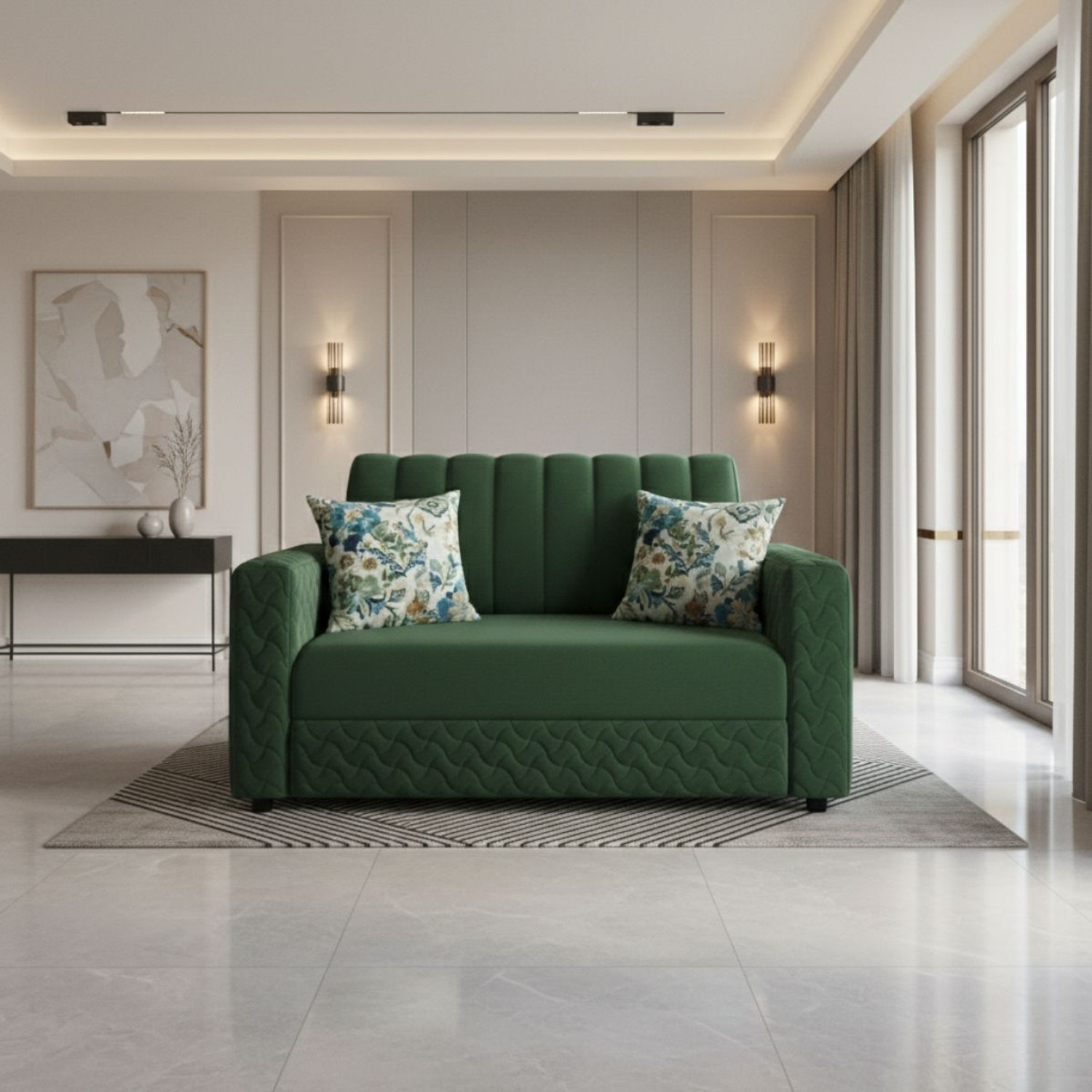 Image of WAKESURE Fabric 2 Seater Sofa