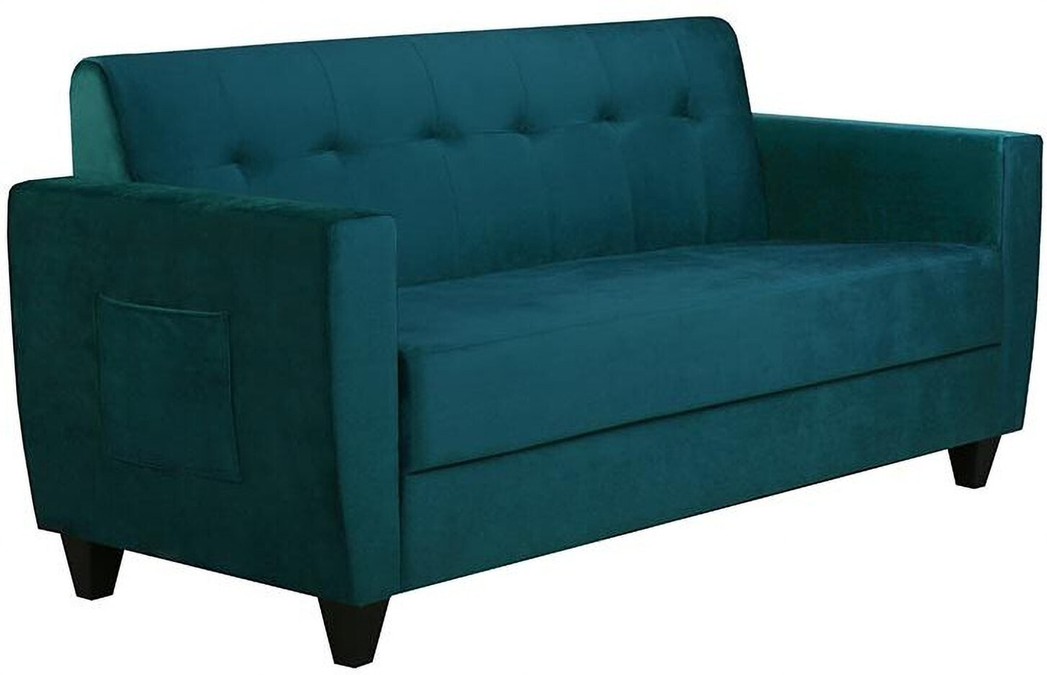 Image of LIVEWELL Premium Quality Velvet Fabric 3 Seater Sofa