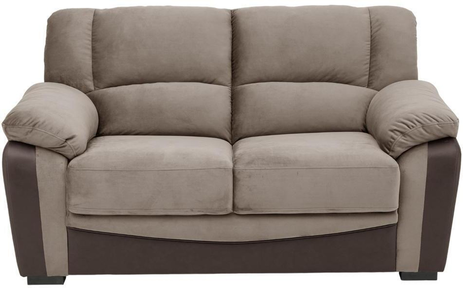 Image of Wakefit Lumara Leather 2 Seater Sofa (Finish Color - Stone and Dark Fantasy, Pre-assembled)