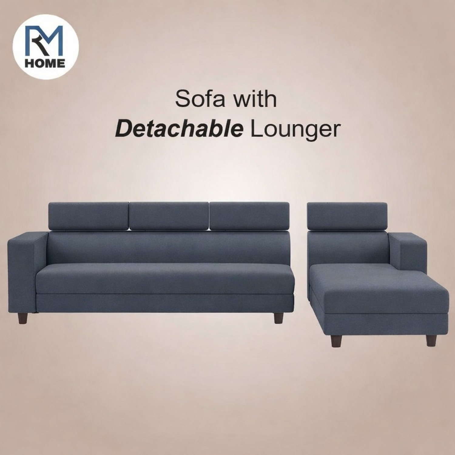 Image of RM HOME EWANS Fabric 6 Seater Sofa