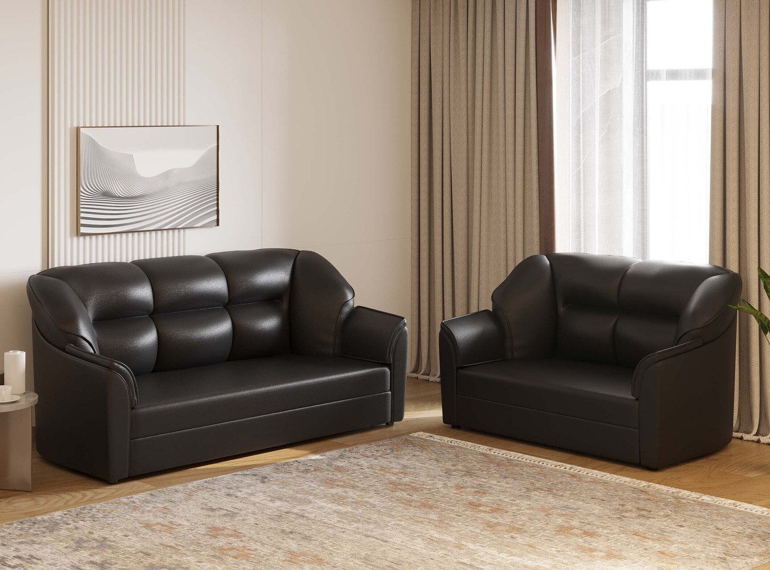 Image of WESTIDO 3+2 Cyrus Series Leatherette 5 Seater Sofa