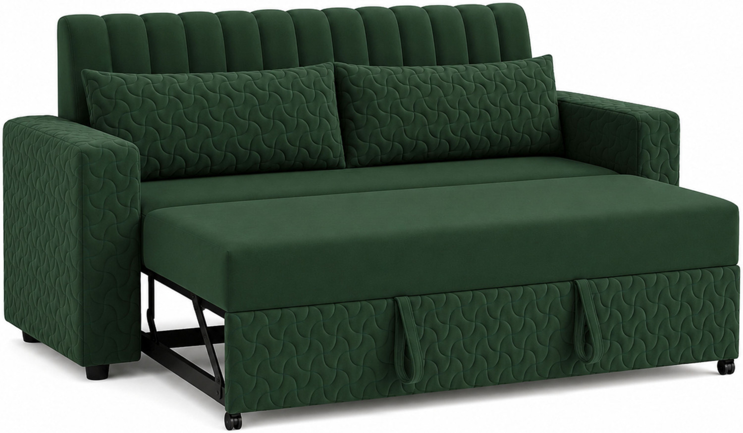 Image of WAKESURE Premium Quality Velvet Fabric 2 Seater Sofa