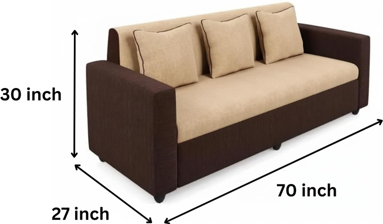 Image of Kendalwood Furniture Fabric sofa for living room Fabric 3 + 1 + 1 Sofa Set
