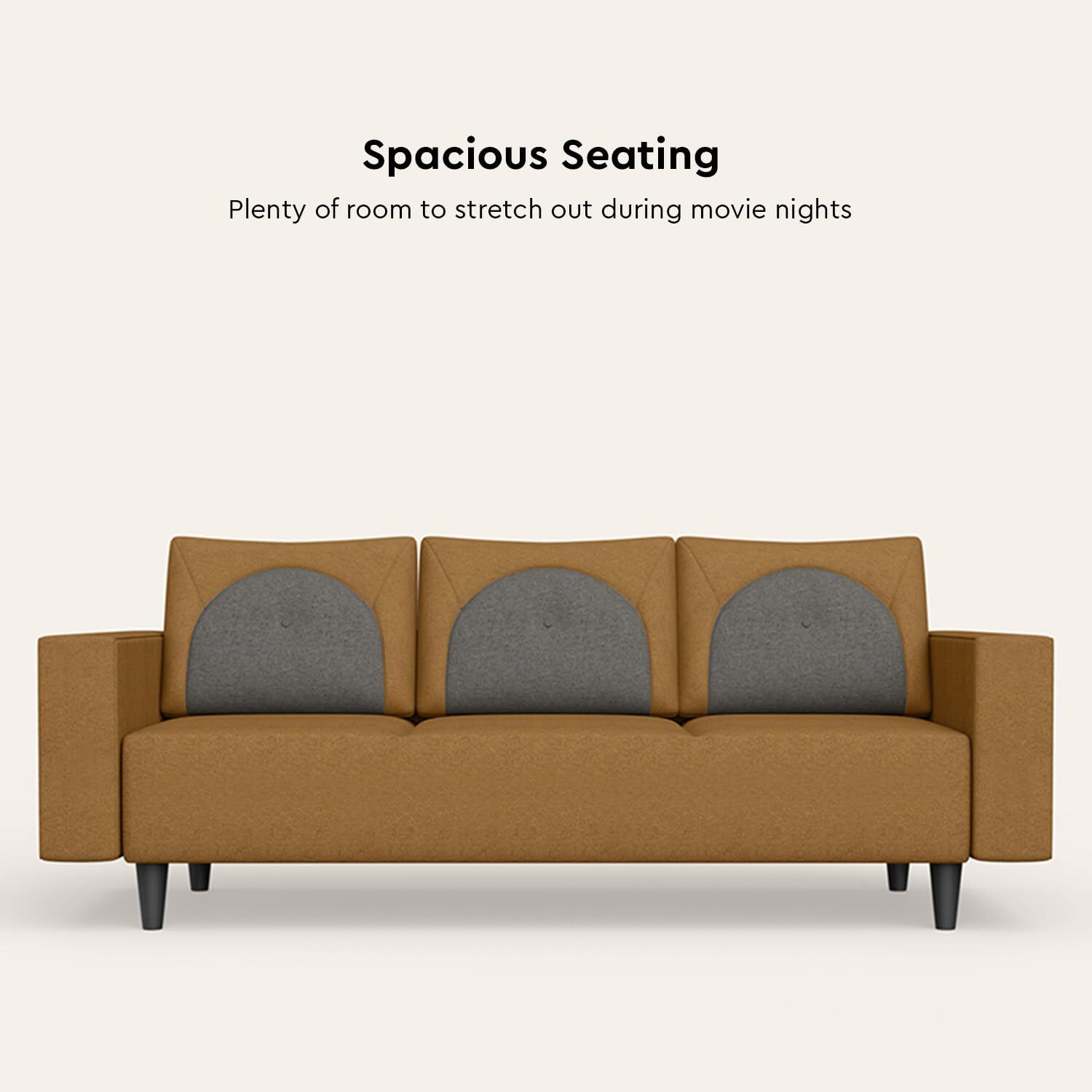 Image of Interio by Godrej Cresco Fabric 3 + 2 + 1 Sofa Set