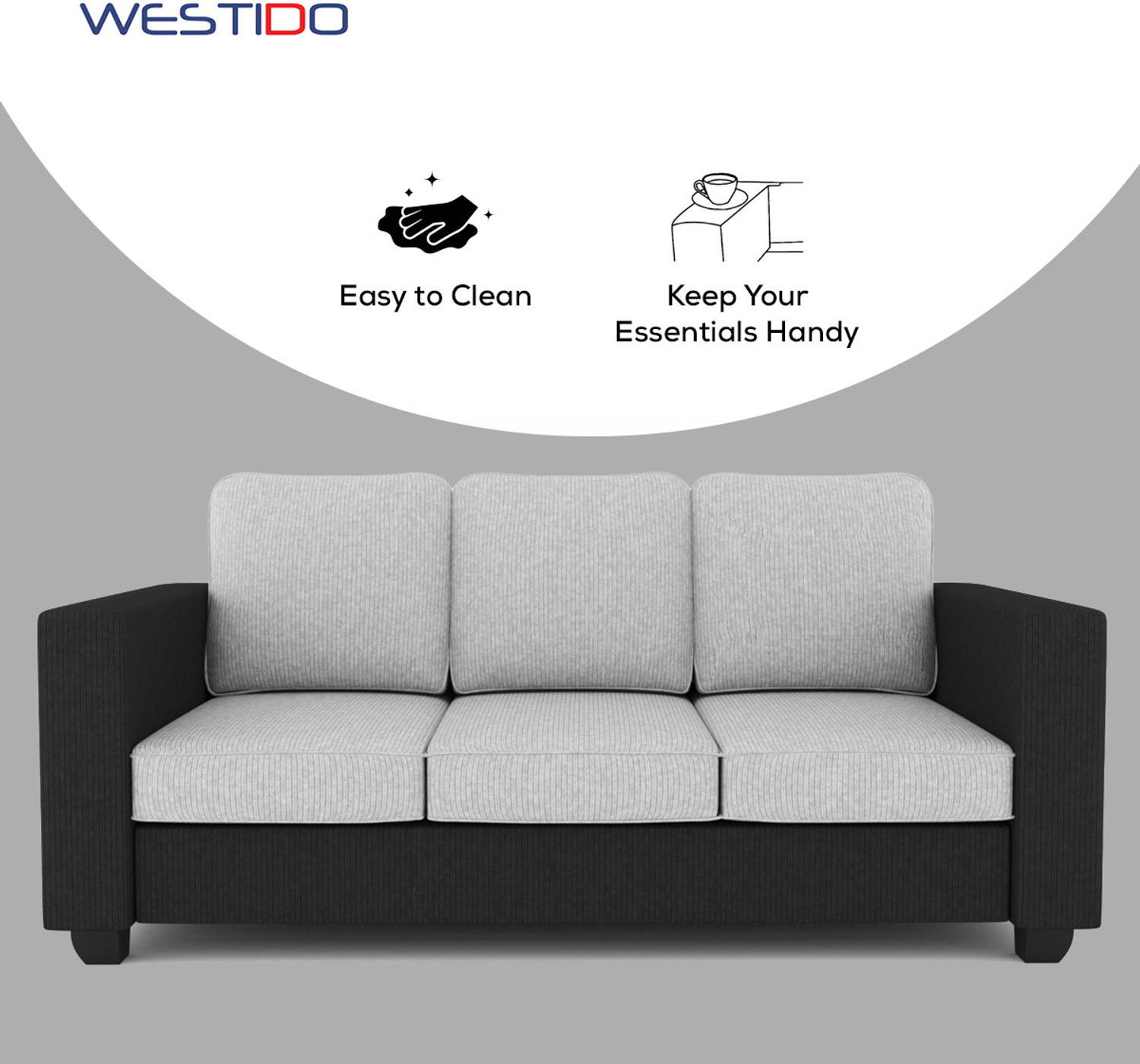 Image of WESTIDO Fabric 3 + 1 Sofa Set