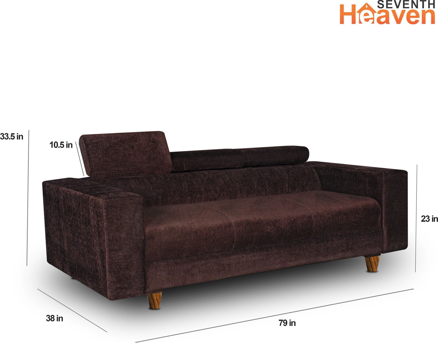 Image of Seventh Heaven Berlin 5 Seater Sofa Set, Chenille Molfino Fabric with 1 Year Warranty Fabric 3 + 2 Sofa Set