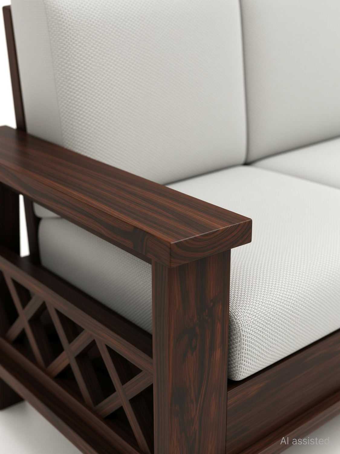 Image of Flipkart Perfect Homes solid Wood Sofa Set /Wooden Sofa Set For Home Fabric 3 + 1 + 1 Sofa Set (PROVINATION TEAK FINISH X, DIY(Do-It-Yourself))