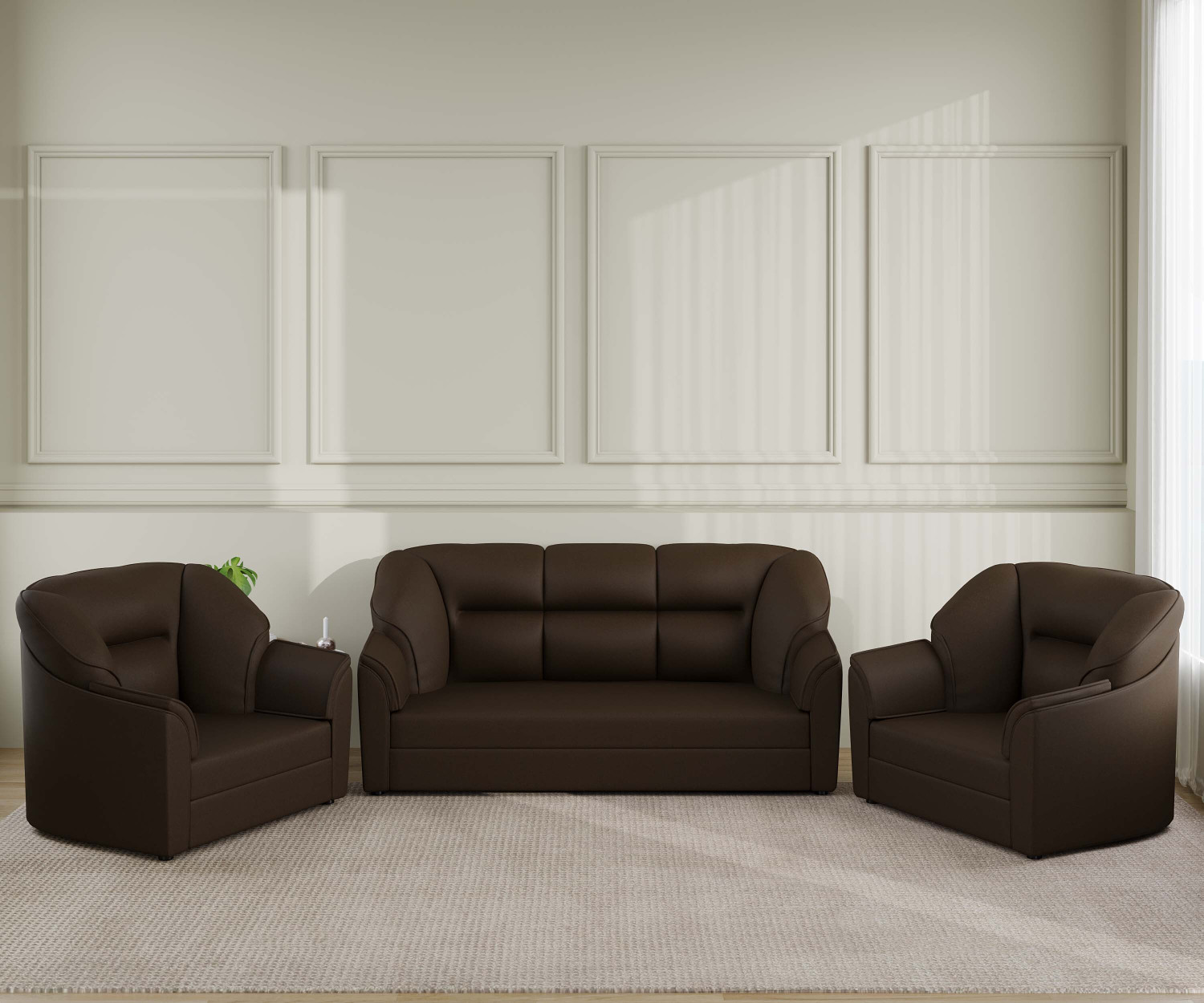 Image of WESTIDO Herald Fabric 3 + 1 + 1 Sofa Set