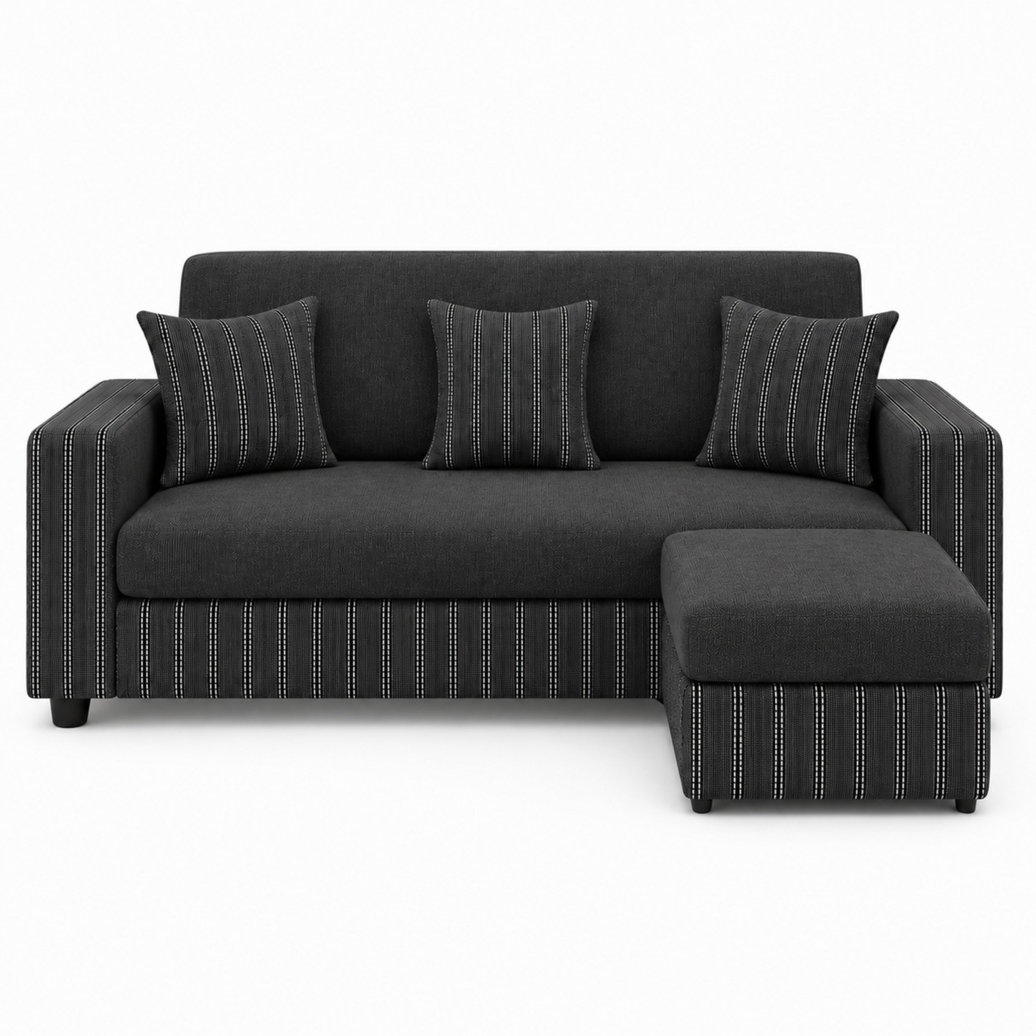 Image of WAKESURE Premium Quality Jute Fabric 3 + 1 Sofa Set