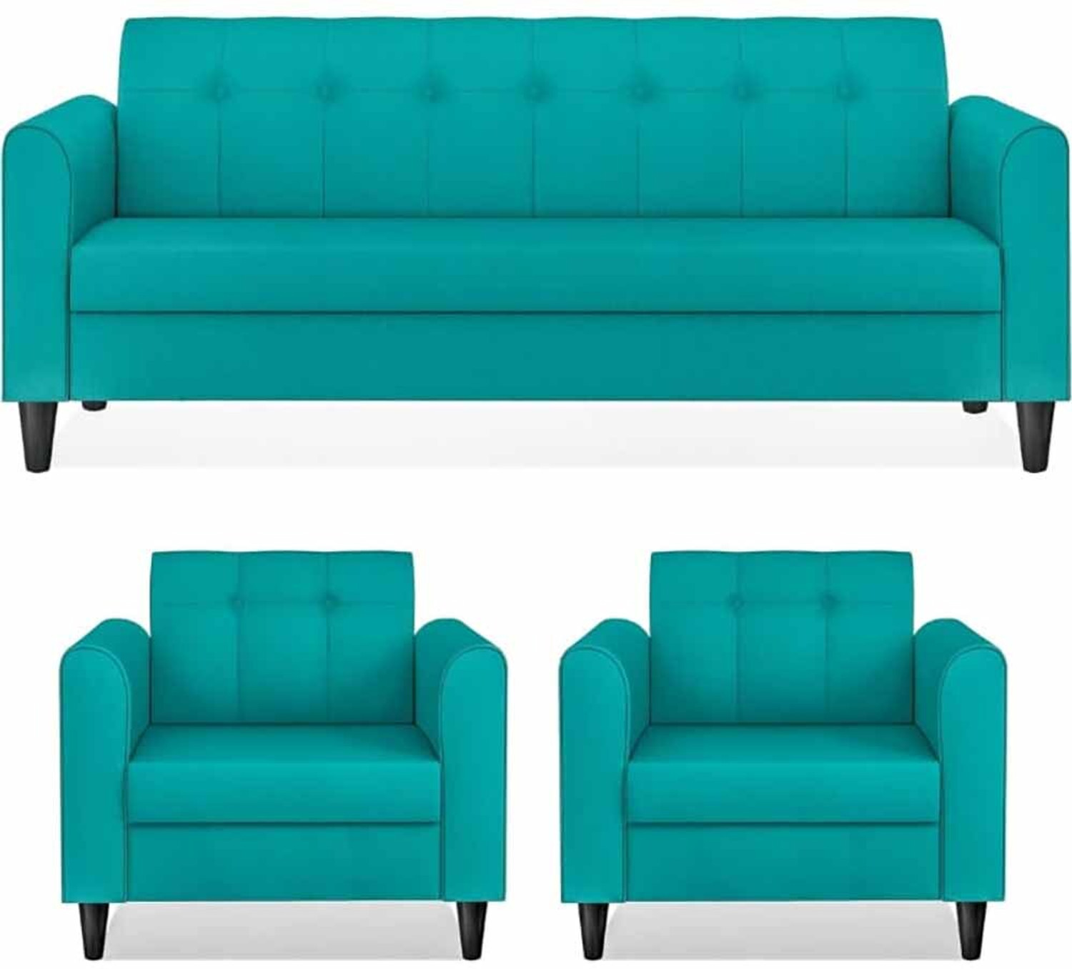 Image of Taash Fabric 3 + 1 + 1 Sofa Set
