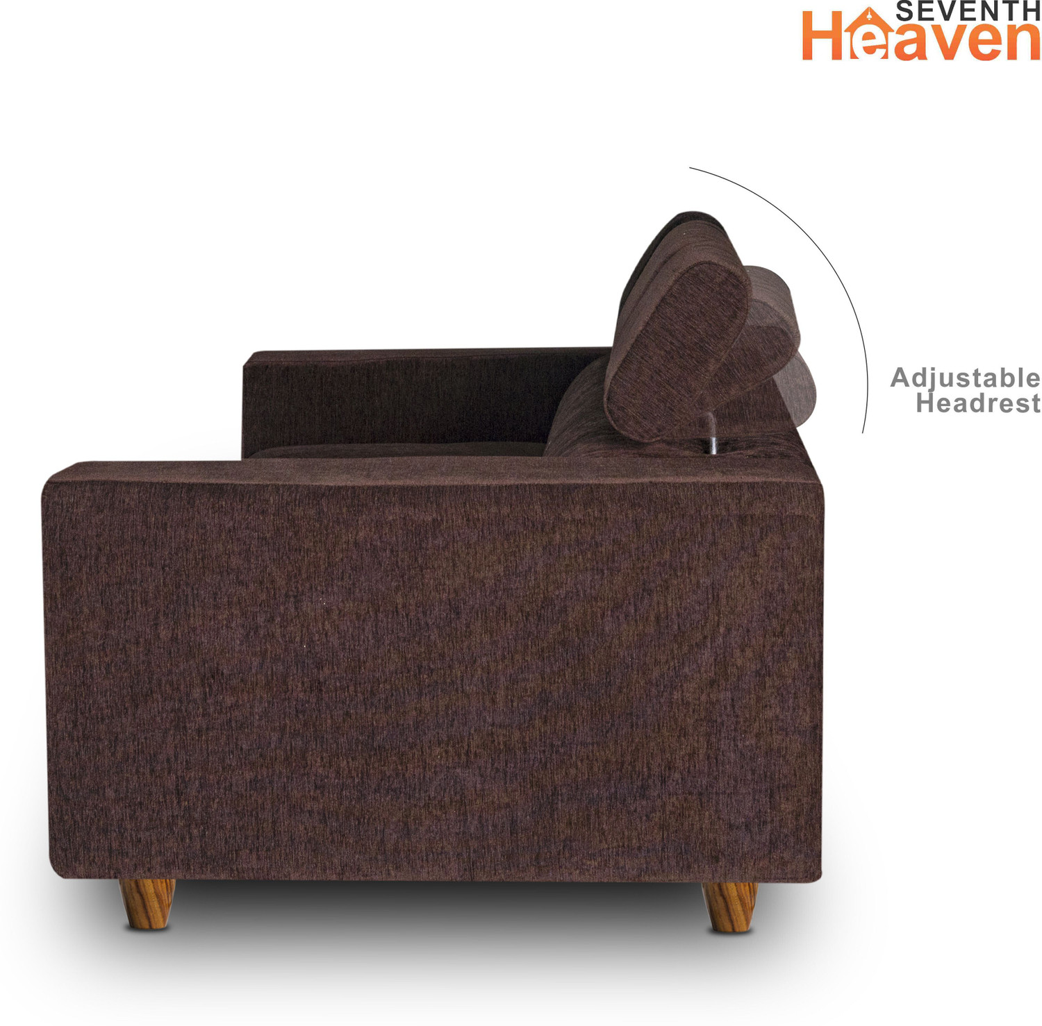 Image of Seventh Heaven Berlin 5 Seater Sofa, Extra Spacious, Chenille Molfino Fabric: Fabric 3 + 1 + 1 Sofa Set