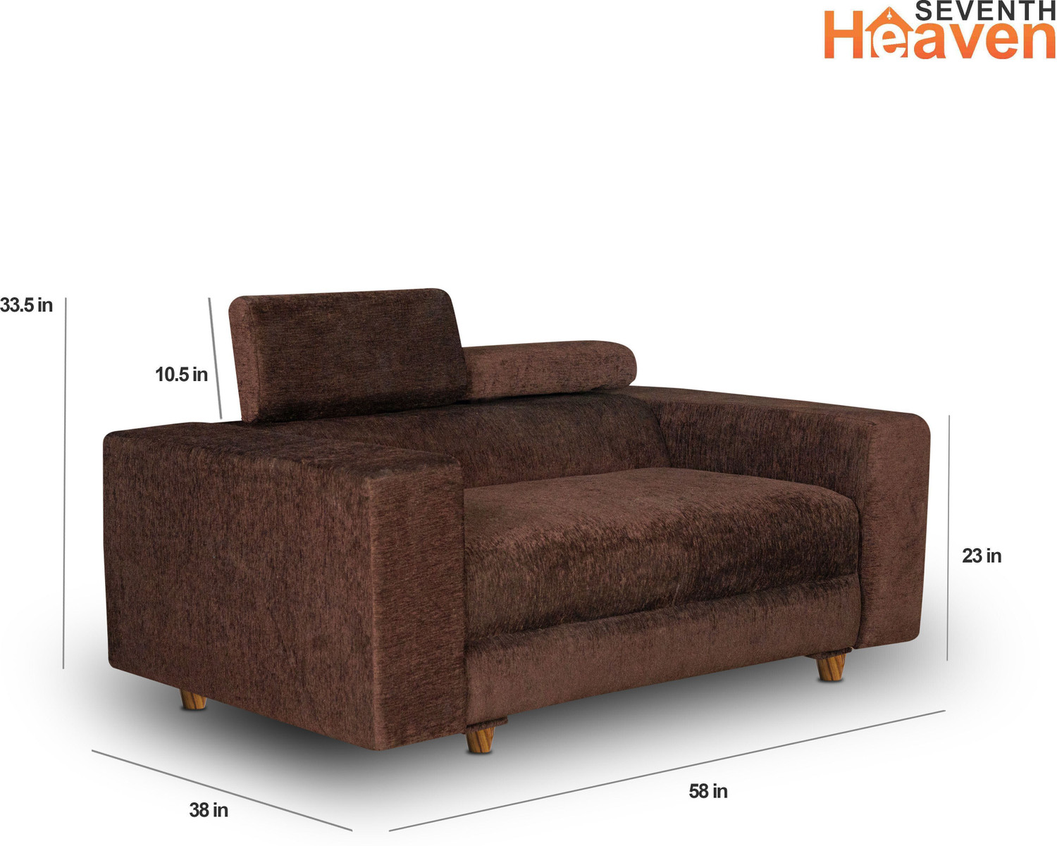 Image of Seventh Heaven Berlin 5 Seater Sofa Set, Chenille Molfino Fabric with 1 Year Warranty Fabric 3 + 2 Sofa Set