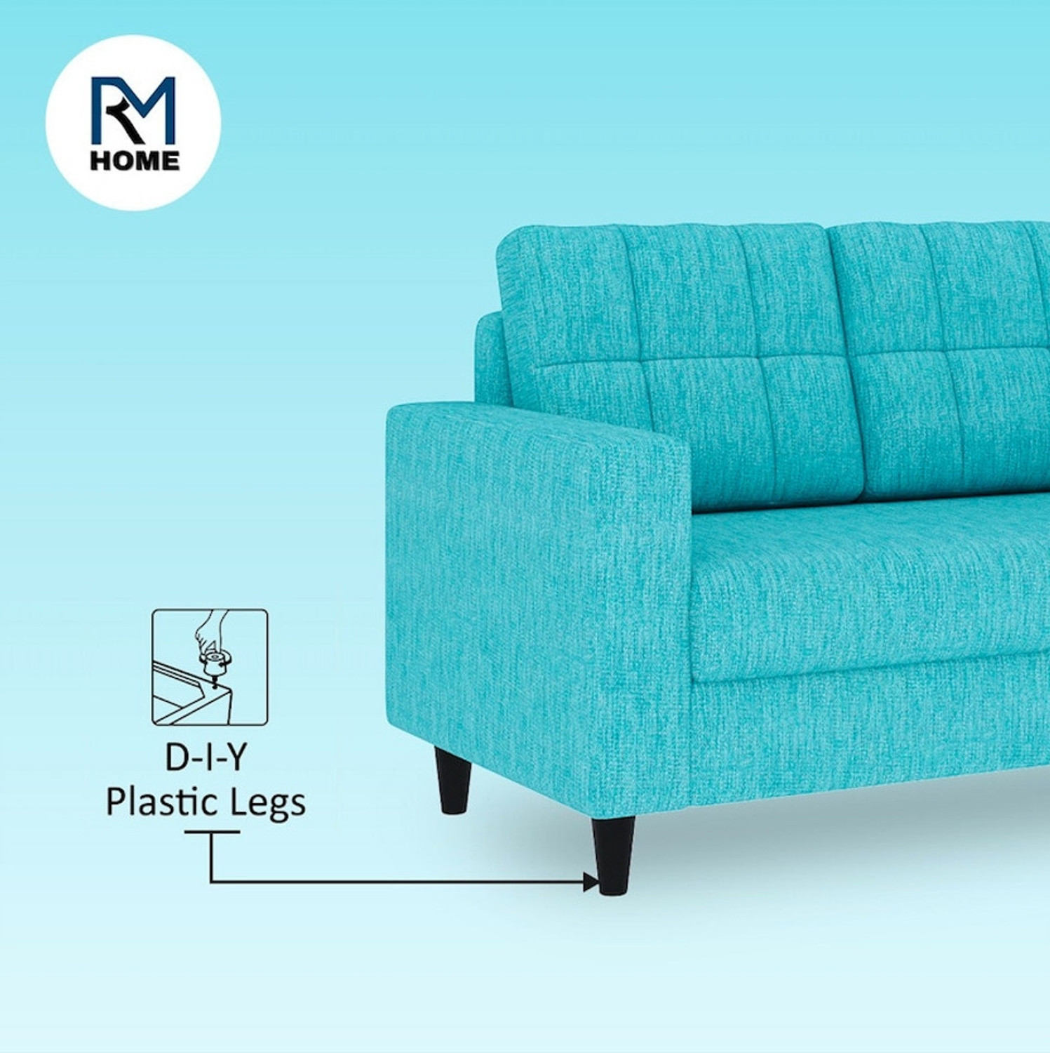 Image of RM HOME Gaura Molfino fabric for living room Fabric 3 + 2 Sofa Set