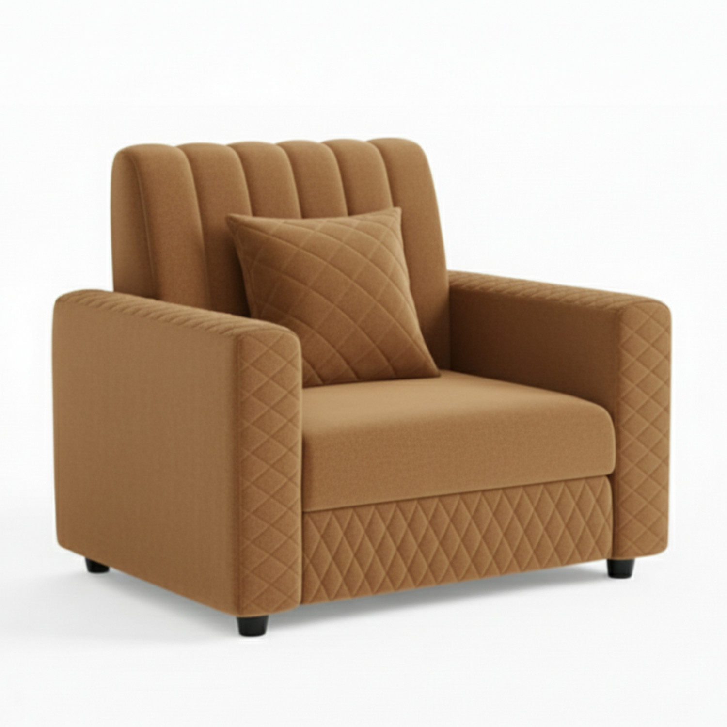 Image of WAKESURE Premium Quality Velvet Fabric 3 + 1 Sofa Set