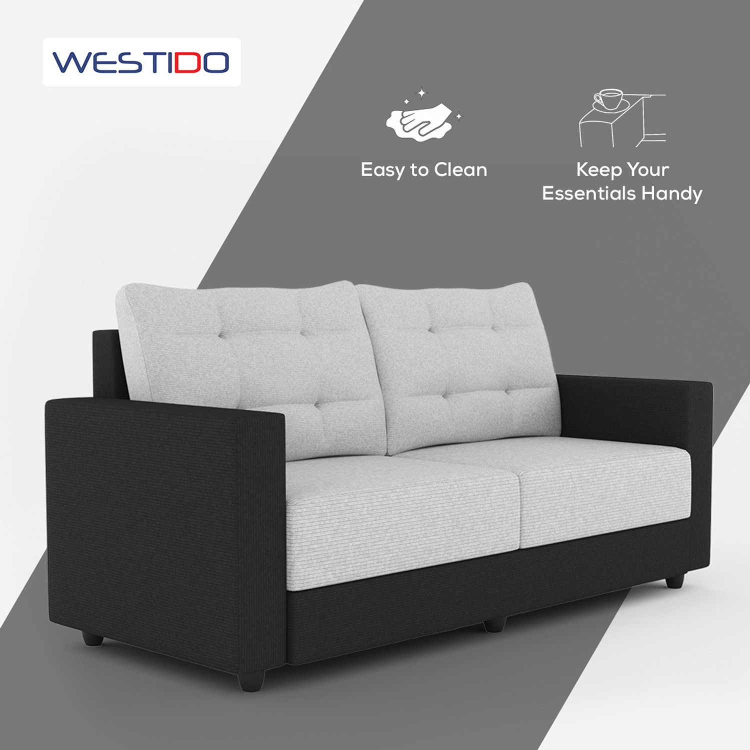 Image of WESTIDO Fabric 3 + 1 + 1 Sofa Set