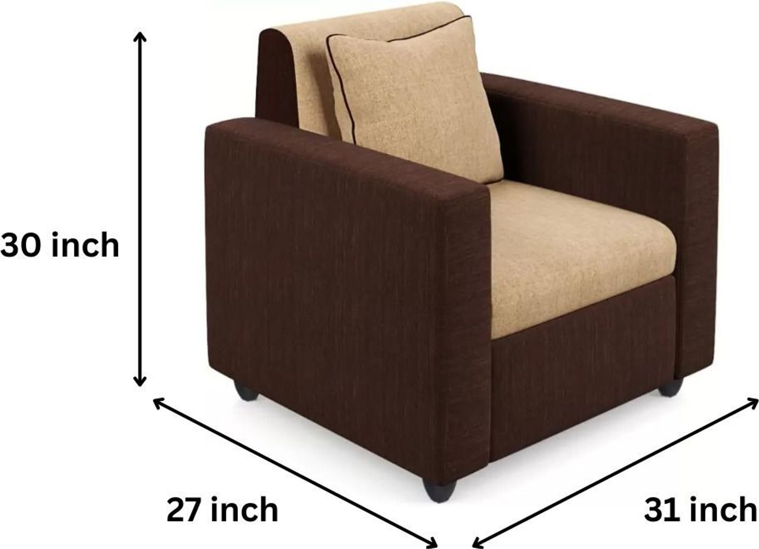 Image of Kendalwood Furniture Fabric sofa for living room Fabric 3 + 1 + 1 Sofa Set