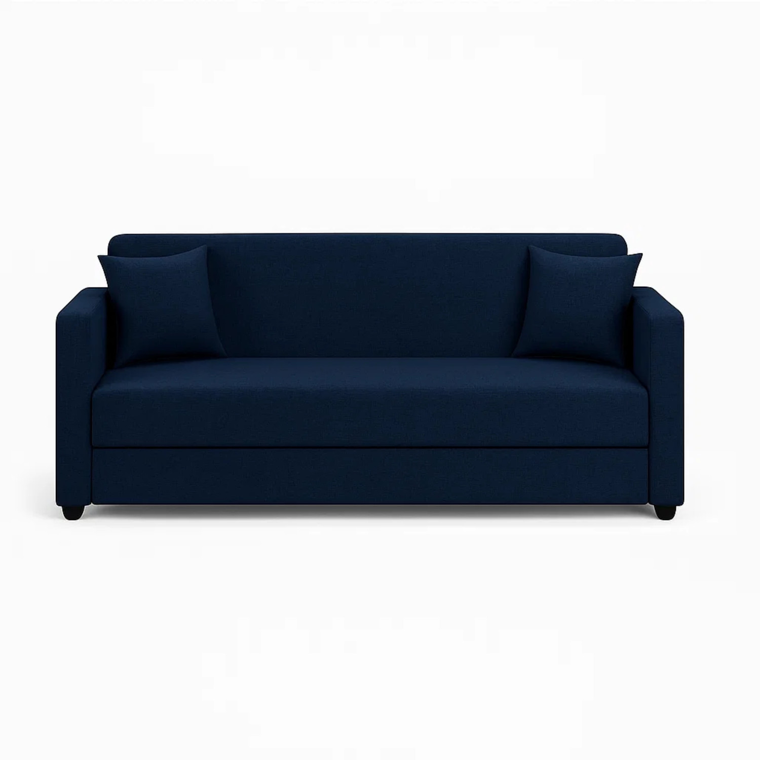 Image of WAKESURE Premium Quality (3 Seater + 1 Seater ) With Ottoman Jute Fabric 3 + 1 + 1 Sofa Set