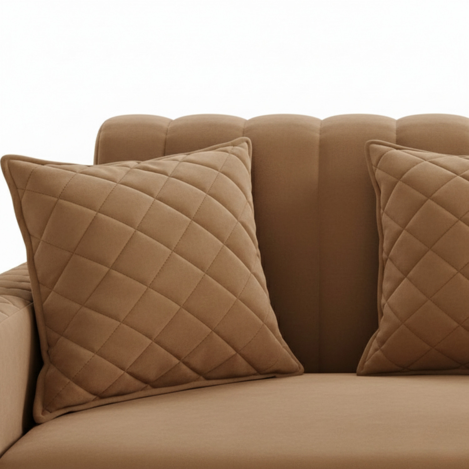 Image of WAKESURE Premium Quality Velvet Fabric 3 + 1 Sofa Set