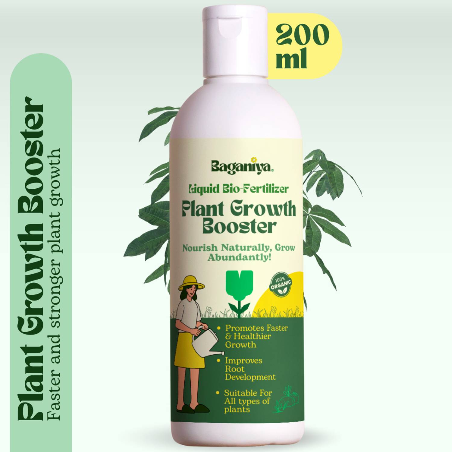 Baganiya Plant Growth Booster Liquid Bio-fertlizer & Supplement for plant Fertilizer, Potting Mixture, Manure