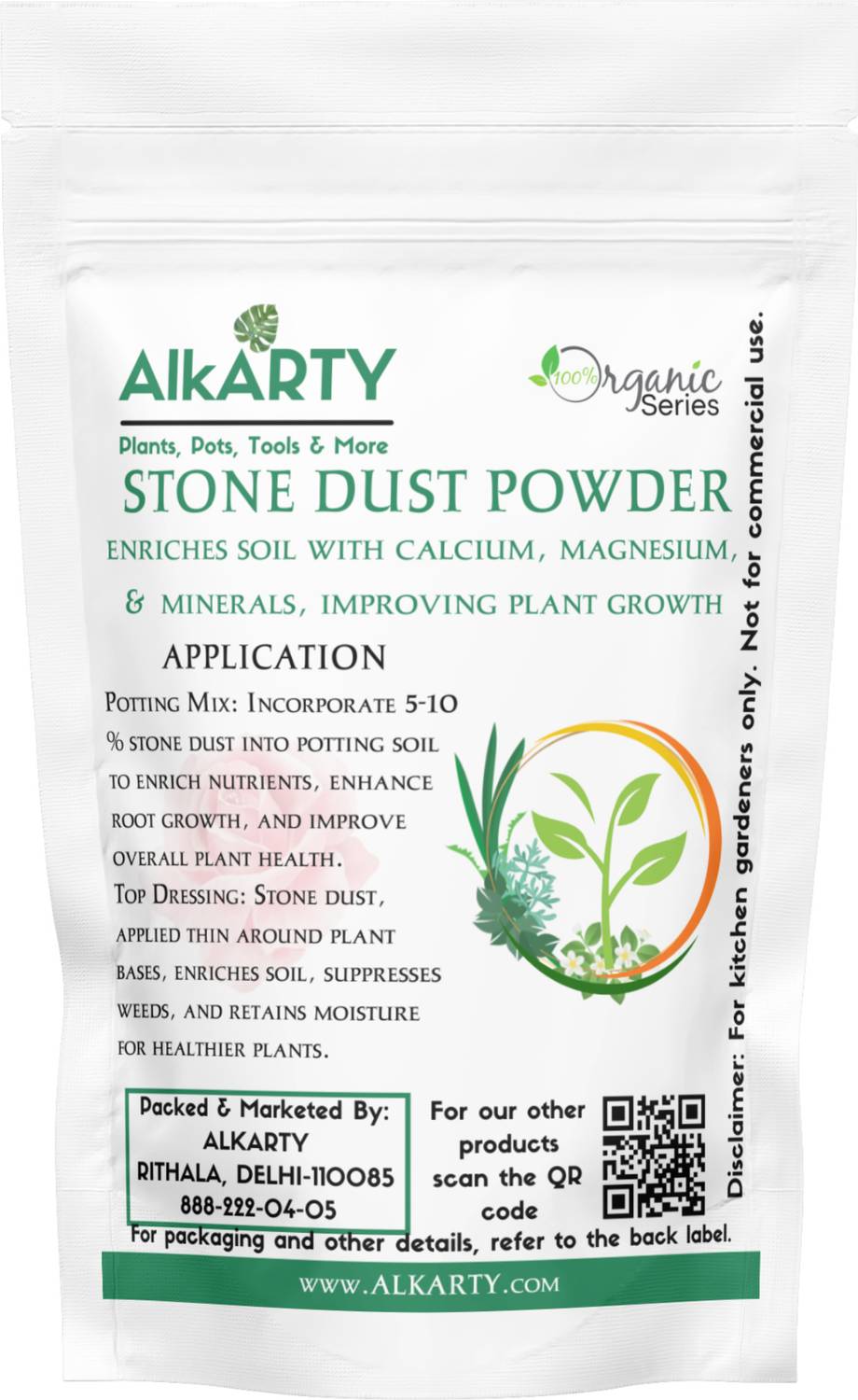 Alkarty ORGANIC STONE DUST / CALCIUM POWDER FOR PLANTS GROWTH Fertilizer