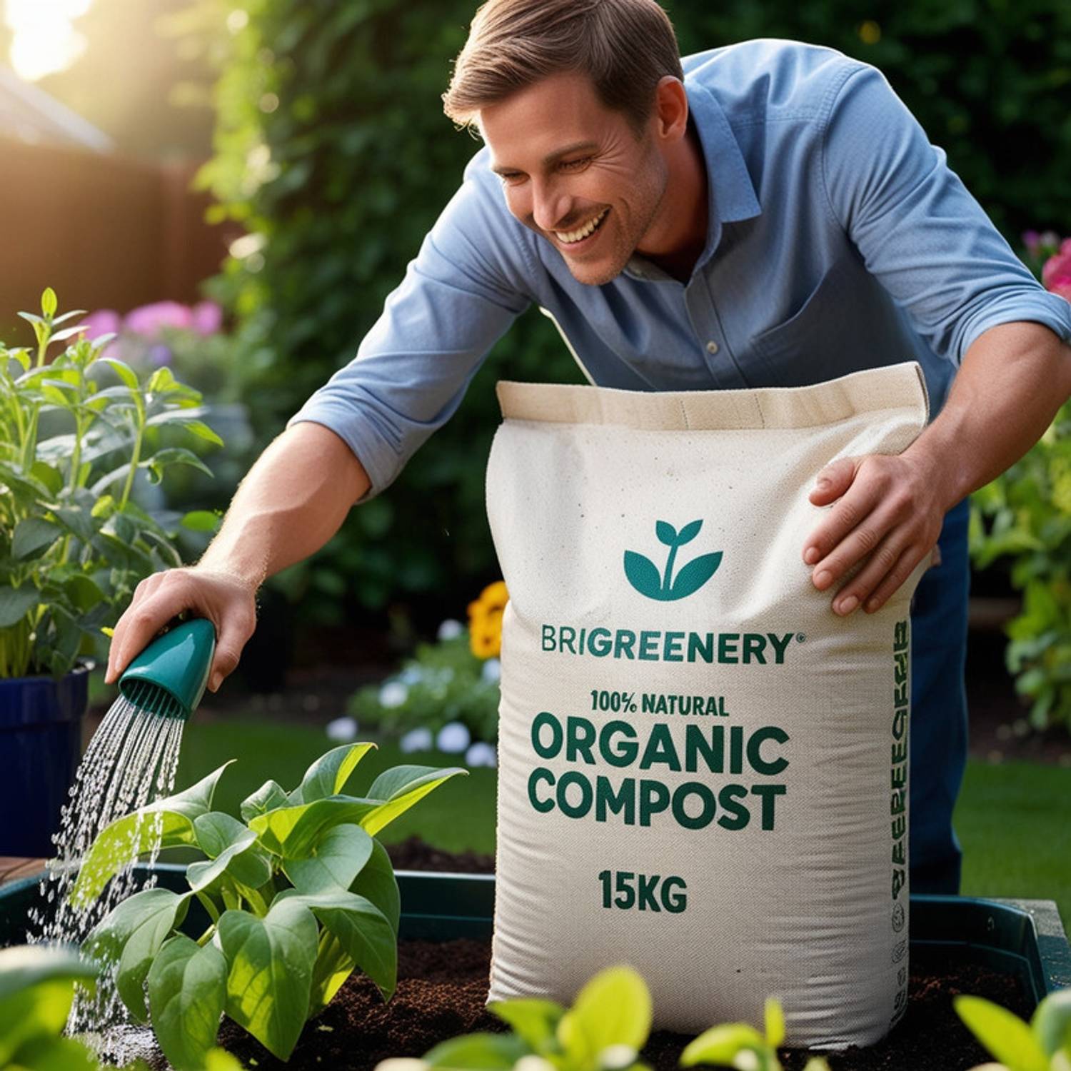 BriGreenery Garden Essential Organic Vermicompost Fertilizer – 15 Kg Manure
