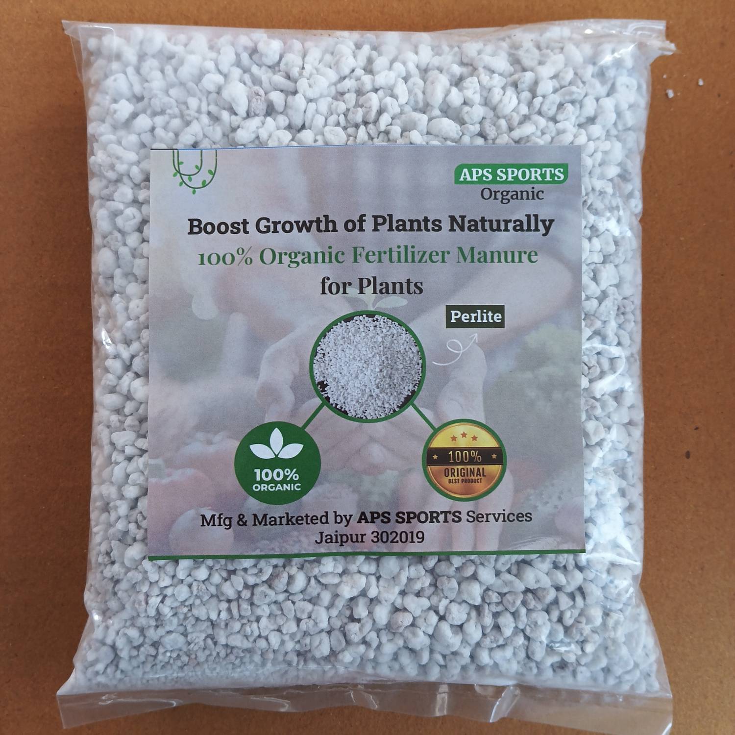APS Sports 500gm Hotricultral Perlite for Green Roofs/Roof Gardens Manure, Potting Mixture, Husk, Soil