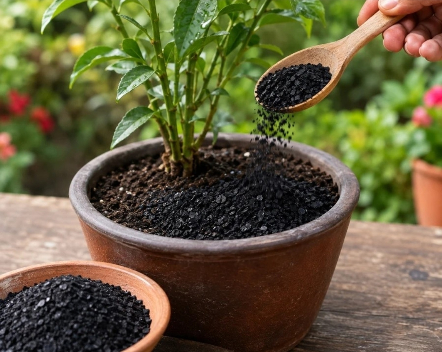 Image of Gardenica Humic Acid Acid 98% for Plants Water Soluble Organic Soil Plant Growth Booster Fertilizer, Manure, Pesticide, Soil