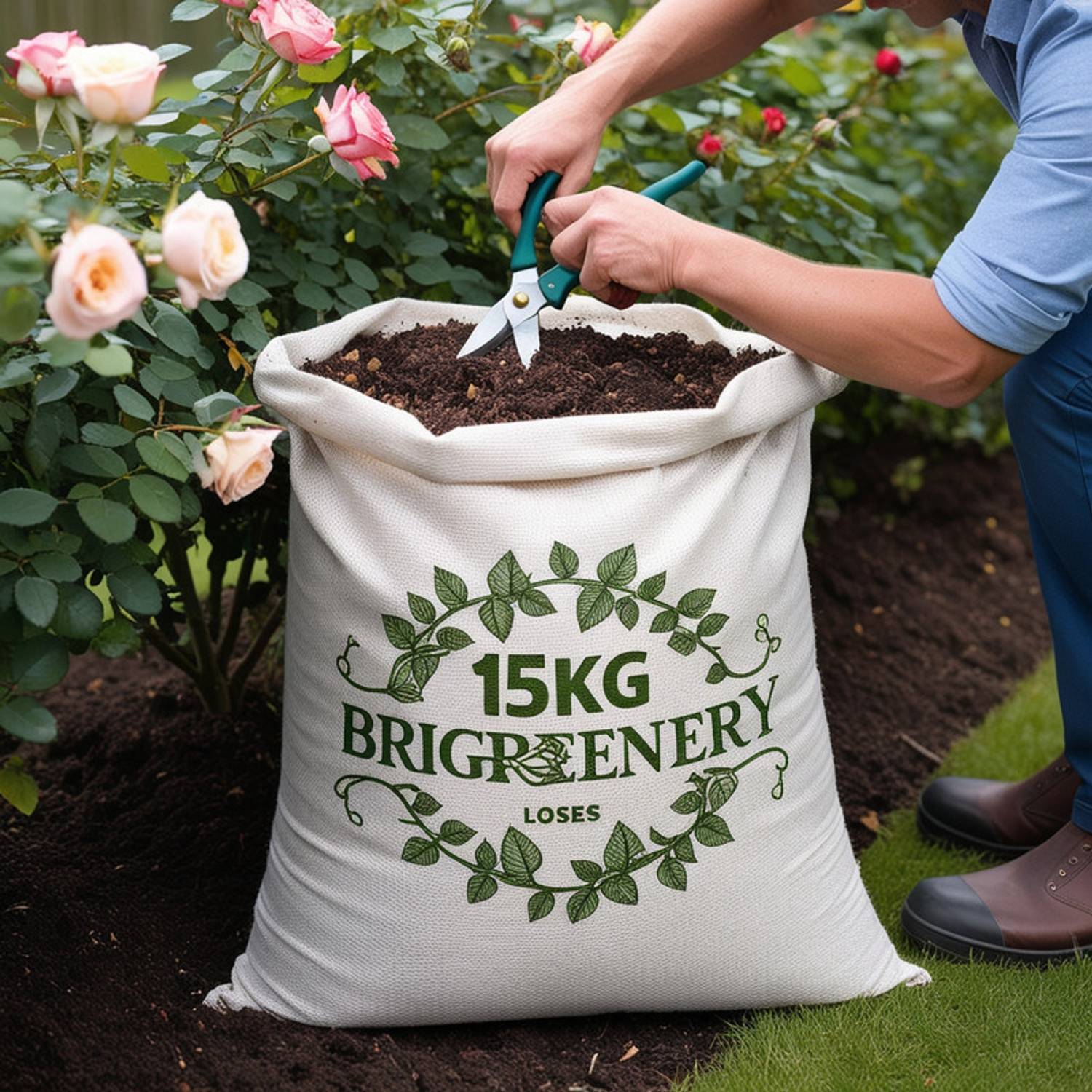 BriGreenery Organic Vermicompost for Kitchen Garden – 15 Kg Manure