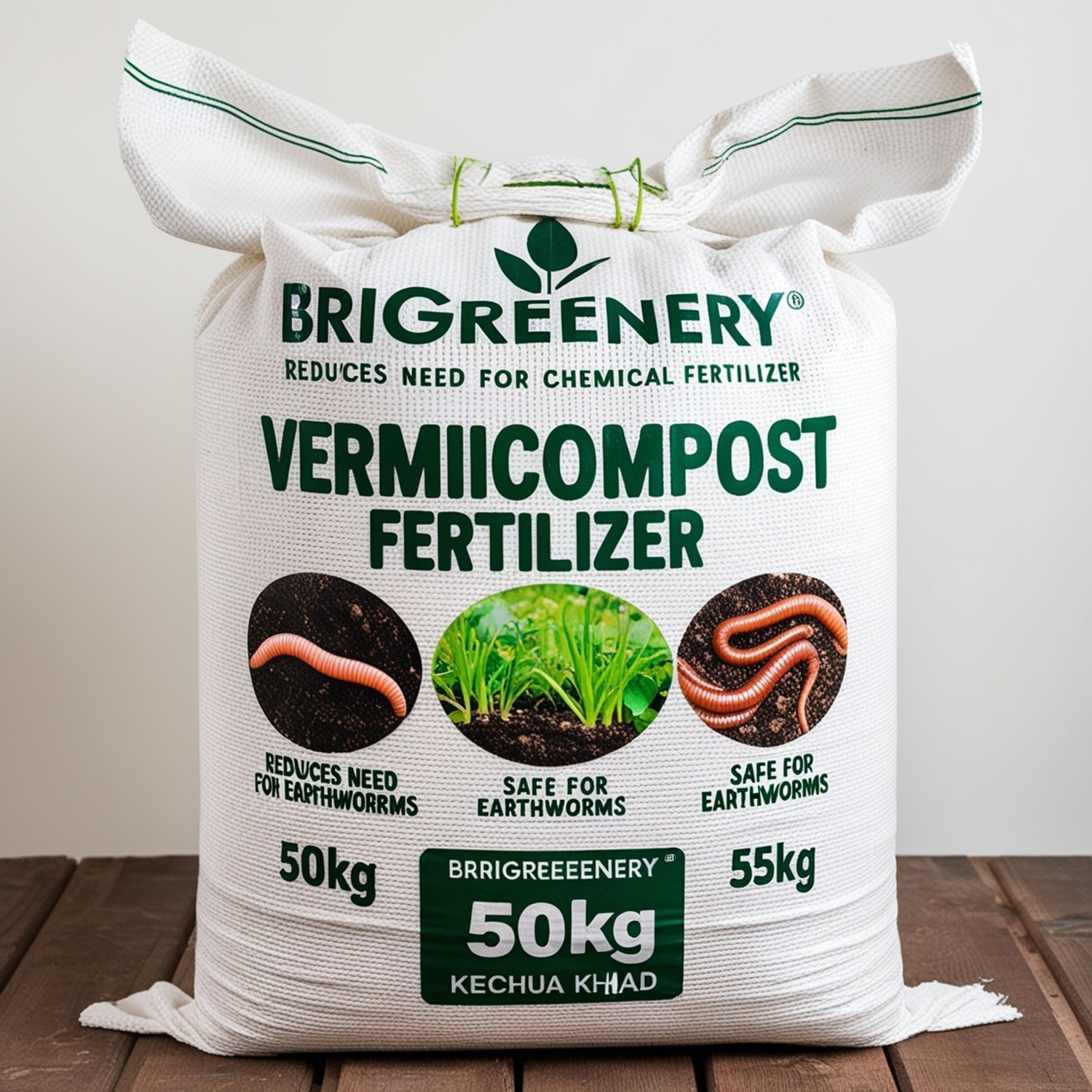 Image of BriGreenery Organic Plant Nutrition Vermicompost 50kg Manure