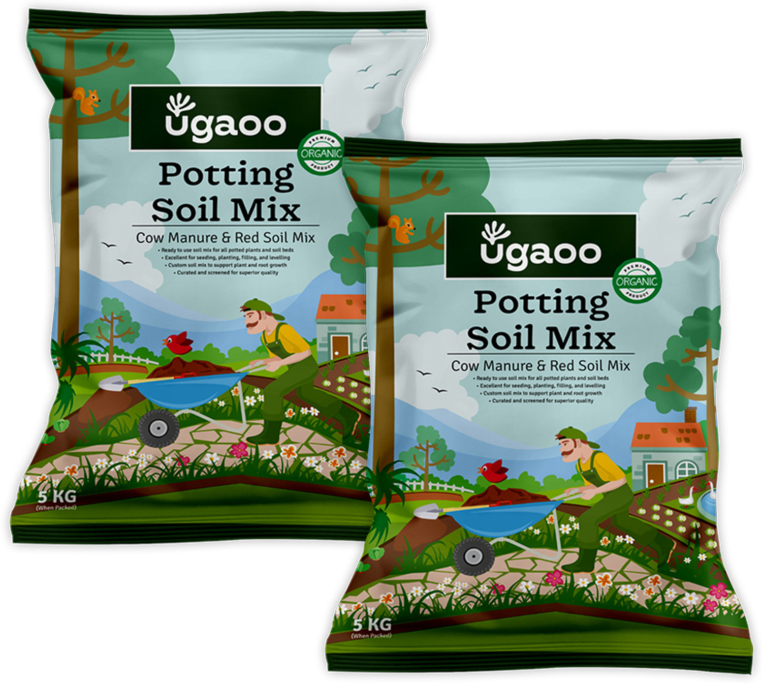 UGAOO Organic Potting Garden Soil Mix for Plants Home Garden Soil