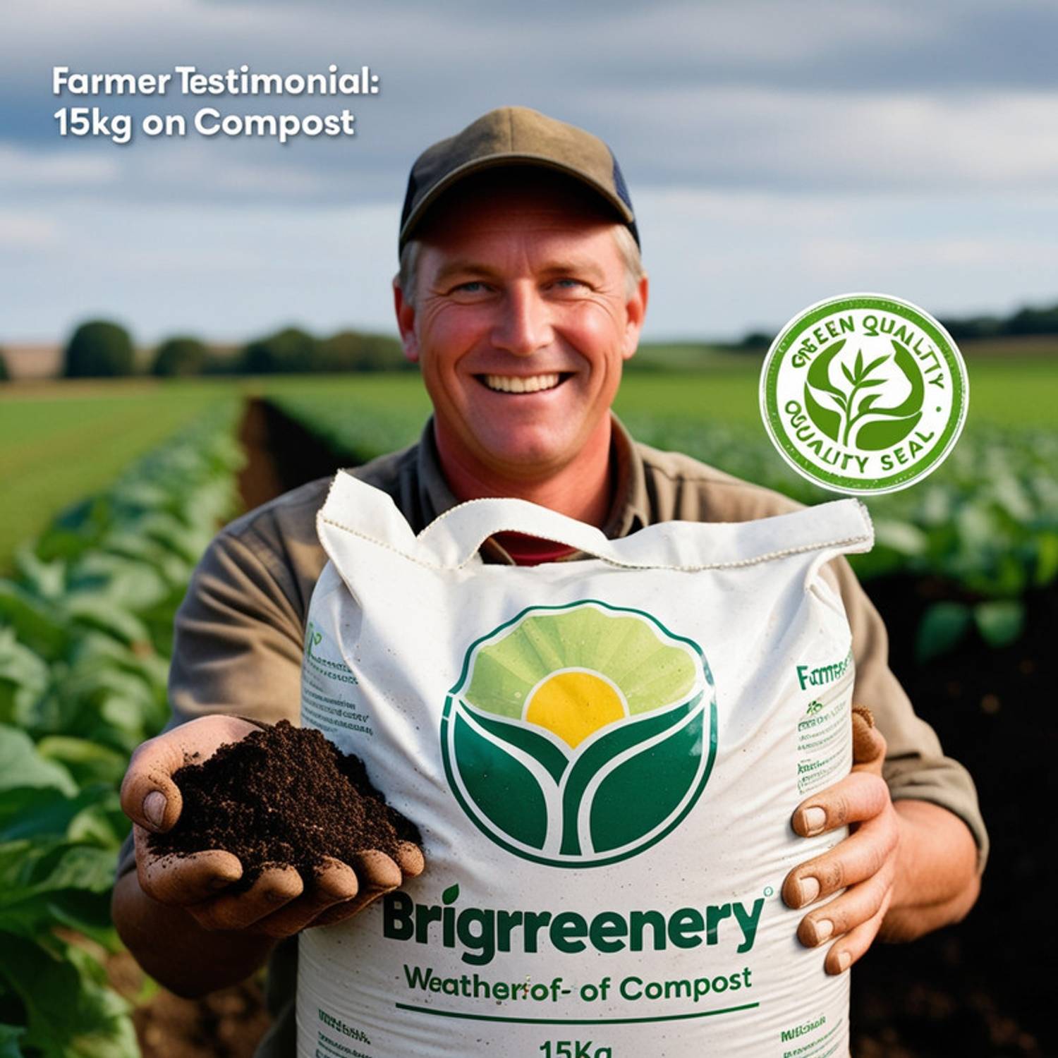 BriGreenery Natural Compost Fertilizer for Plants Vermicompost – 15 Kg Manure