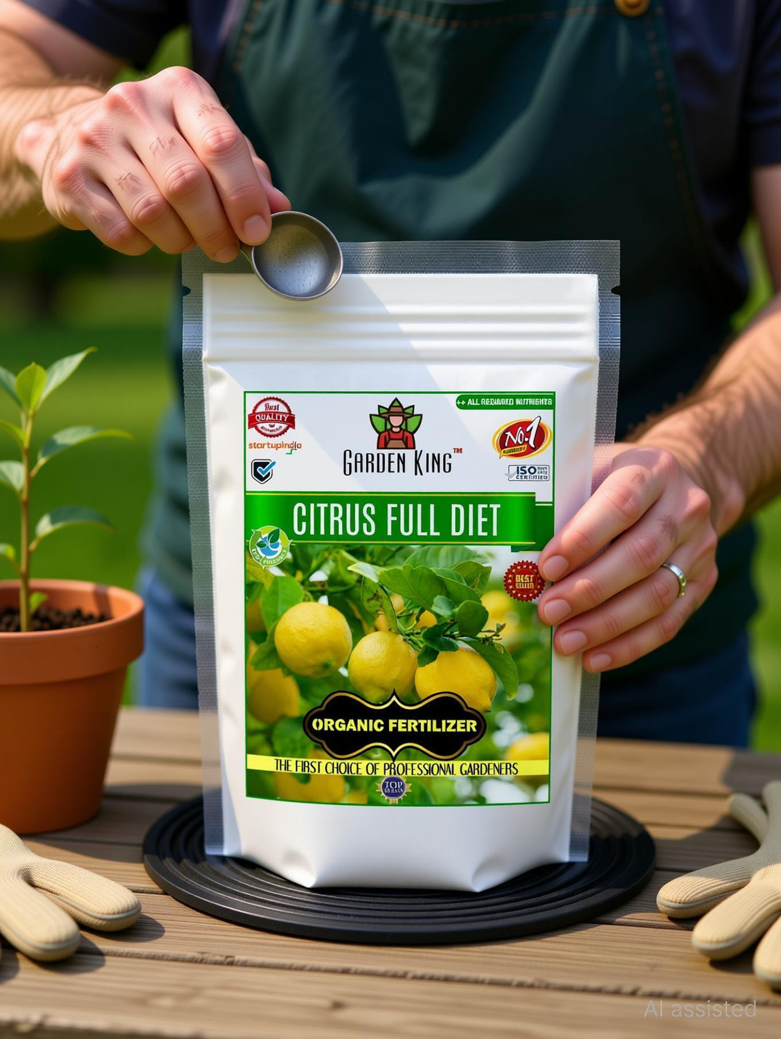Image of Garden King Citrus Full Diet, Essential Organic Fertilizer For citrus Plants, Double Filtered with All Required Nutrients and Active Micro-Organism fast Growth Fertilizer