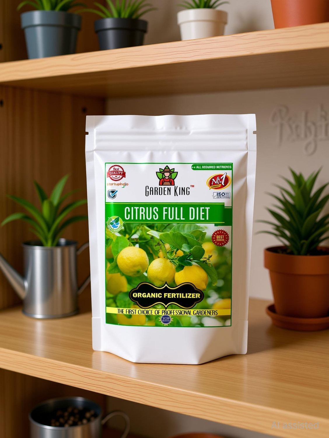 Image of Garden King Citrus Full Diet, Essential Organic Fertilizer For citrus Plants, Double Filtered with All Required Nutrients and Active Micro-Organism fast Growth Fertilizer
