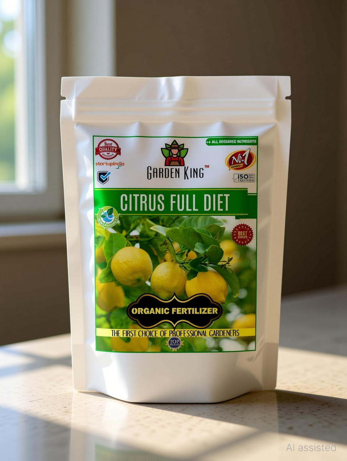 Image of Garden King Citrus Full Diet, Essential Organic Fertilizer For citrus Plants, Double Filtered with All Required Nutrients and Active Micro-Organism fast Growth Fertilizer