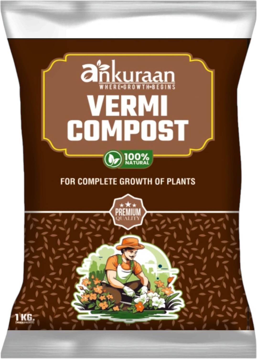 Ankuraan Vermicompost soil manure 1 kg Potting Mixture