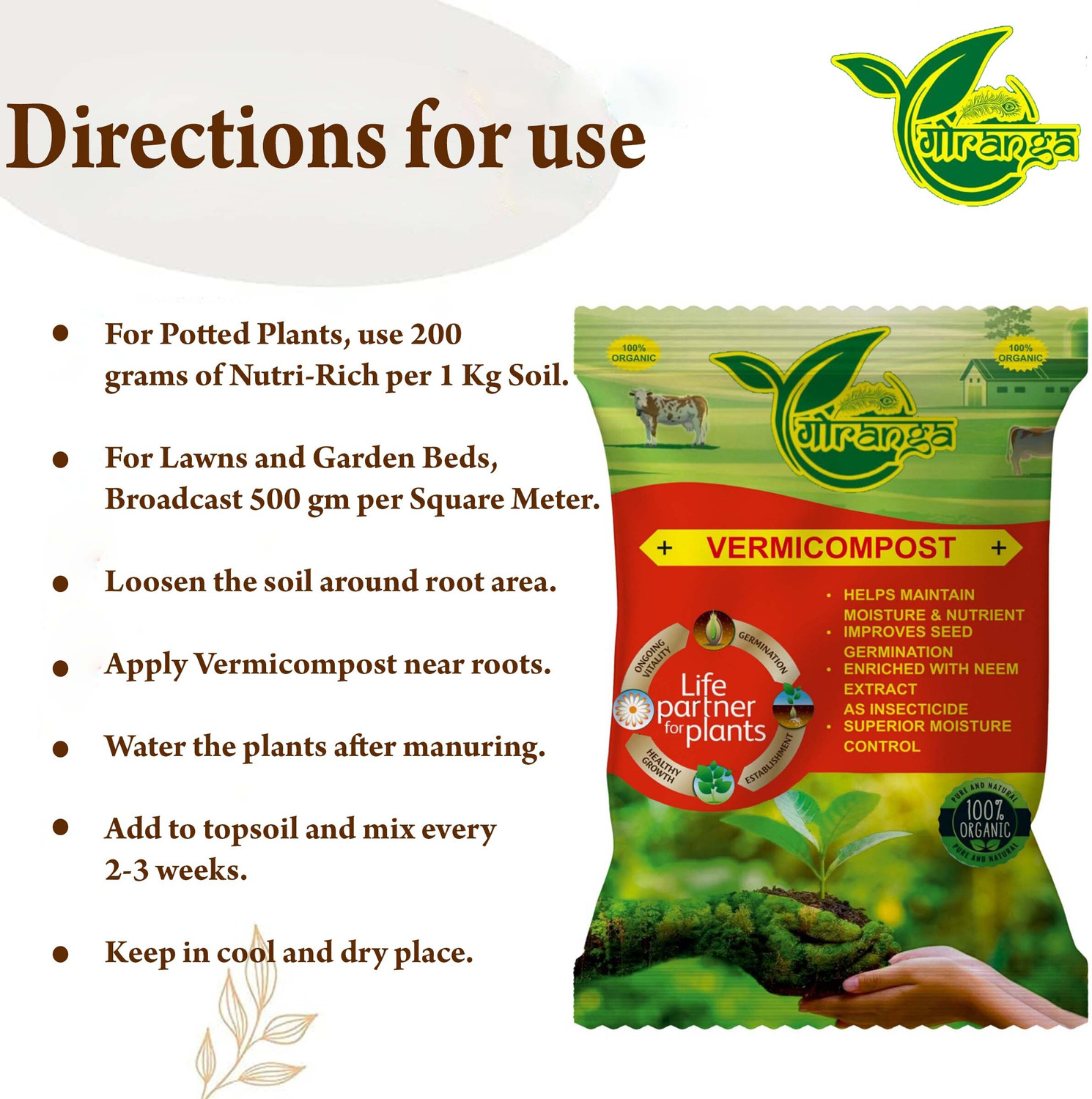 Image of Gauranga Vermicompost Fertilizer, Soil