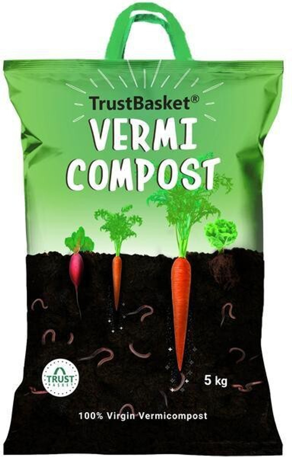 Image of TrustBasket Organic Vermicompost for Plants Manure, Fertilizer