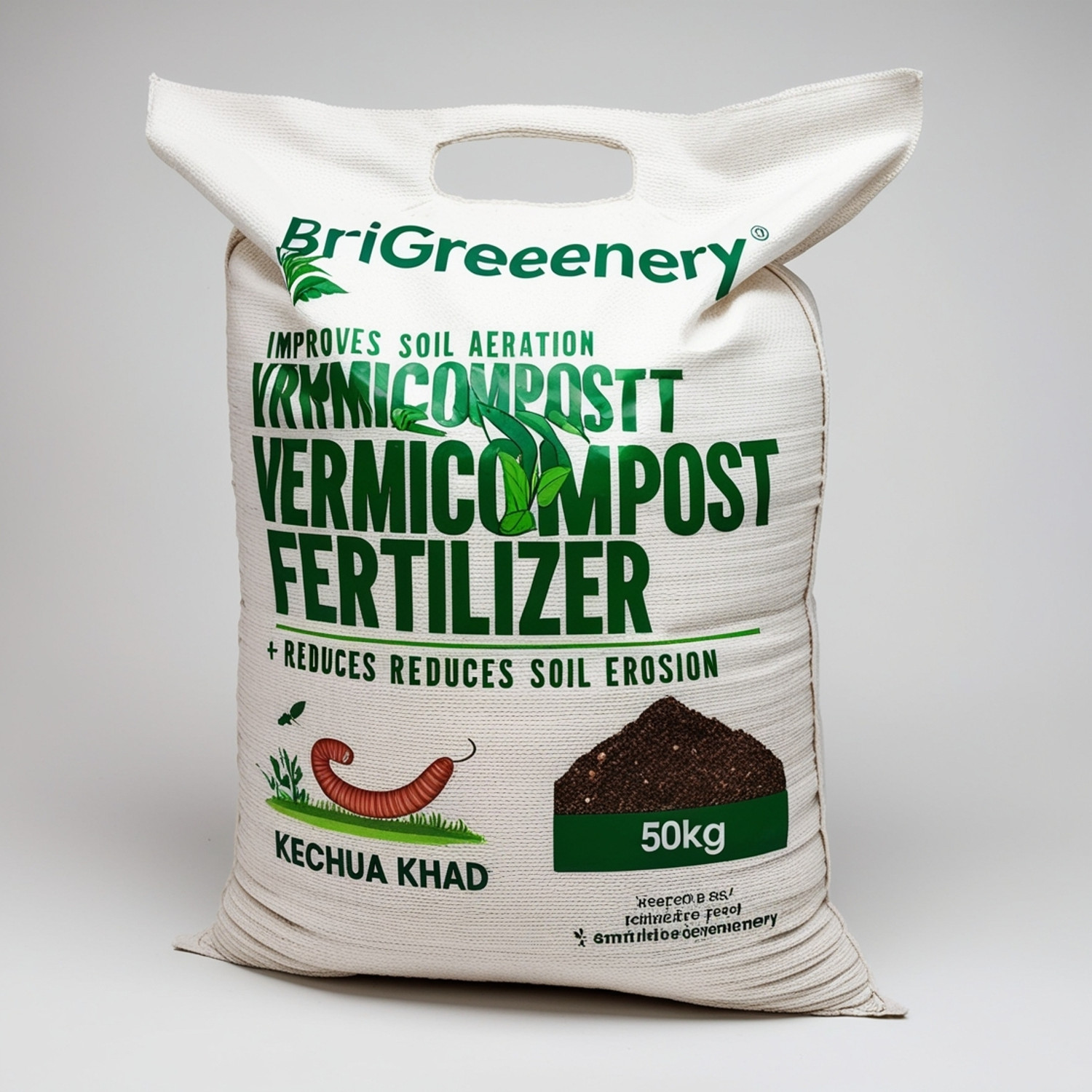 Image of BriGreenery Organic Plant Nutrition Vermicompost 50kg Manure