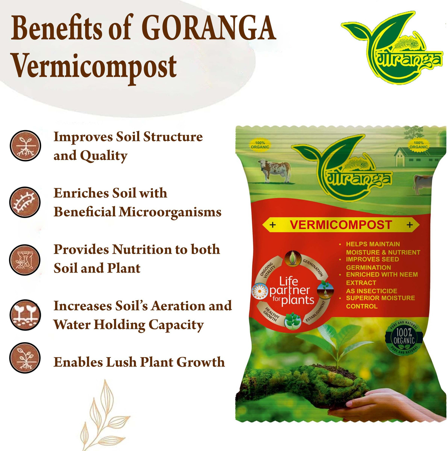 Image of Gauranga Vermicompost Fertilizer, Soil