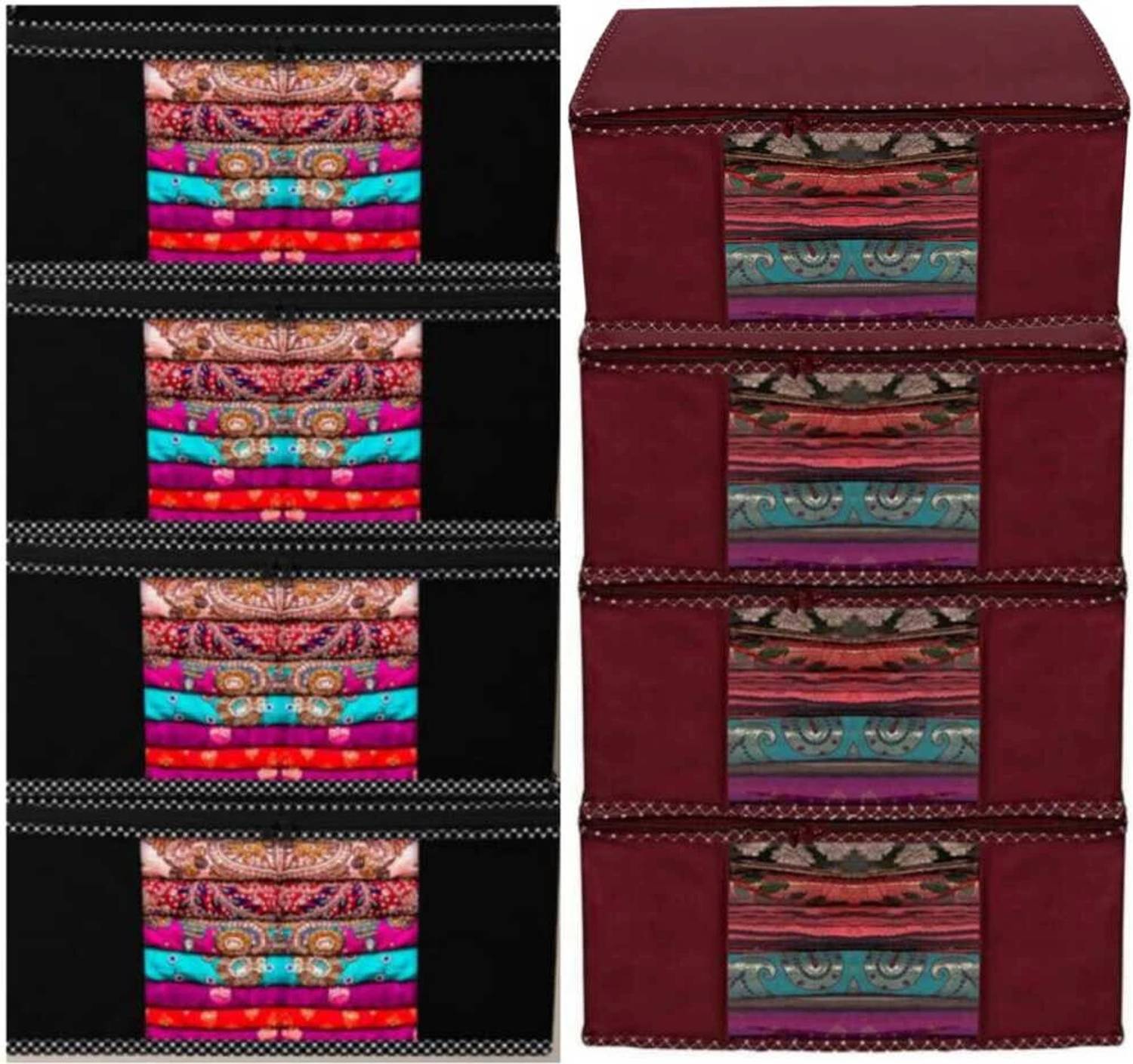Aaliya organizer clothes cover /storage caver /cloth caver,Garment cover pack of 8) Poly-canvas Laundry Bag
