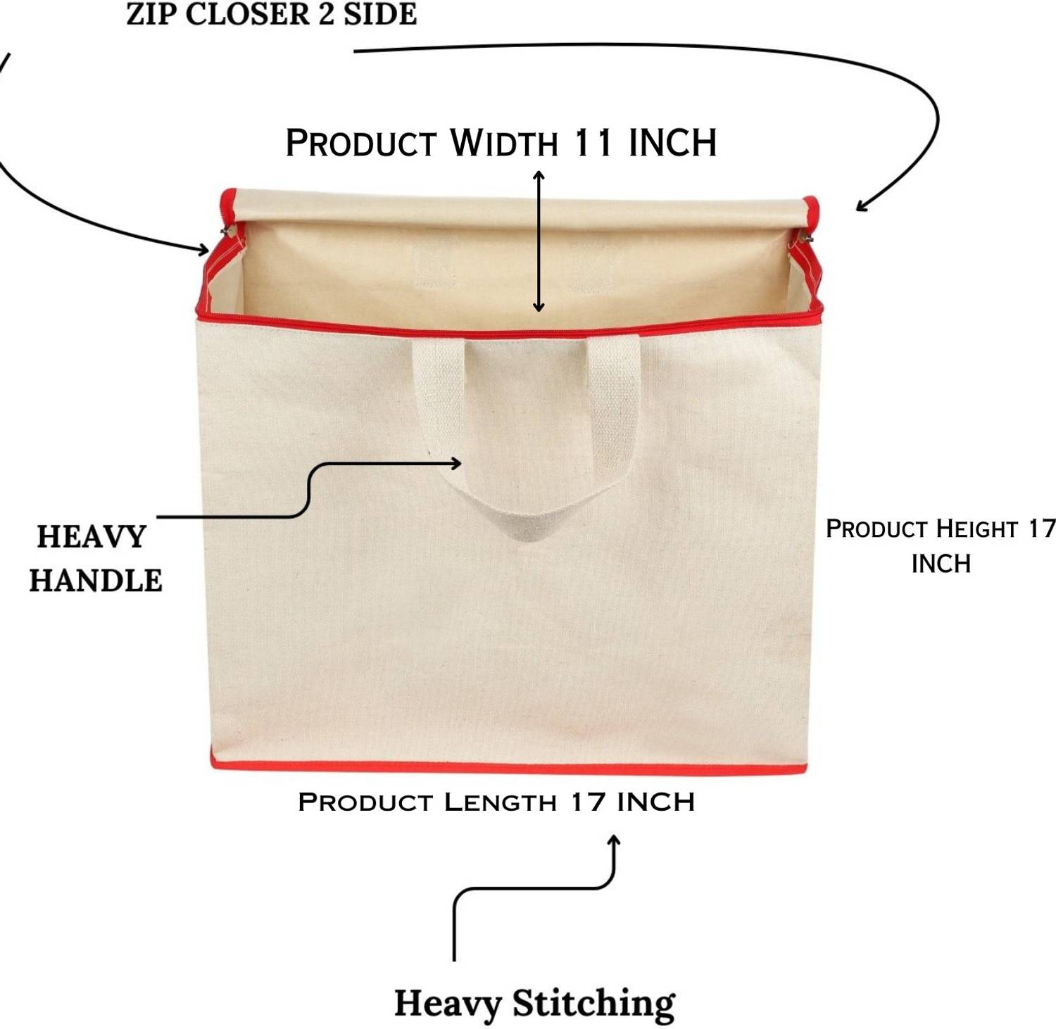 kmr Canvas Laundry Bag with Handles - Image 2