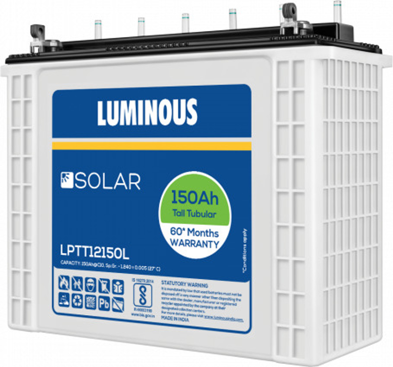 Image of LUMINOUS LPTT12150L LPTT12150L with 5 Year Warranty Solar Compatible Pure Sine Wave Inverter