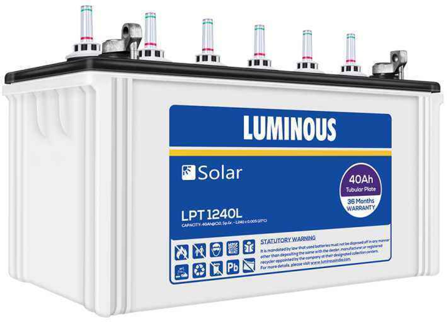 Image of LUMINOUS LPT1240L LPT1240L with 3 Year Warranty Solar Compatible Pure Sine Wave Inverter