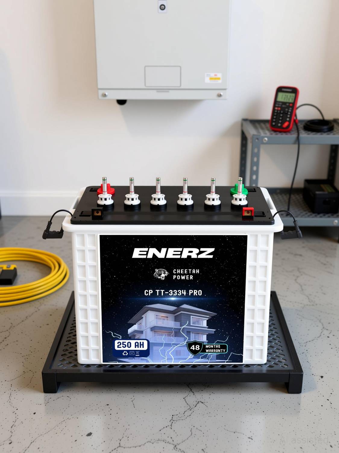 EnerZ 250 AH CP TT-3334 PRO | 4-Years Warranty | Tall Tubular Dual