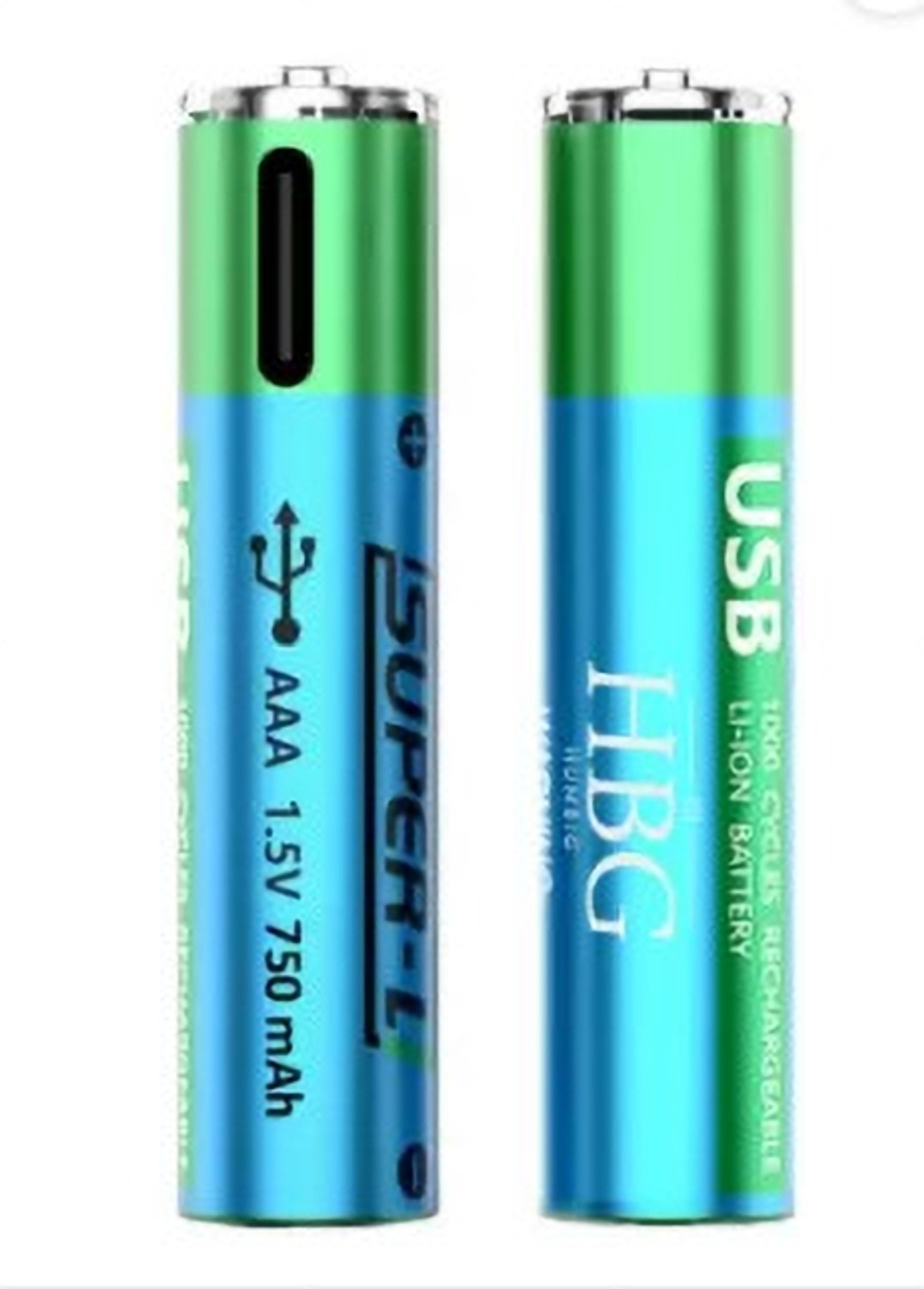 Image of HumBiG USB Rechargeable Battery AAA 500mah For Remote Control, Mouse, Small Fan, Toy Lithium Solar Battery